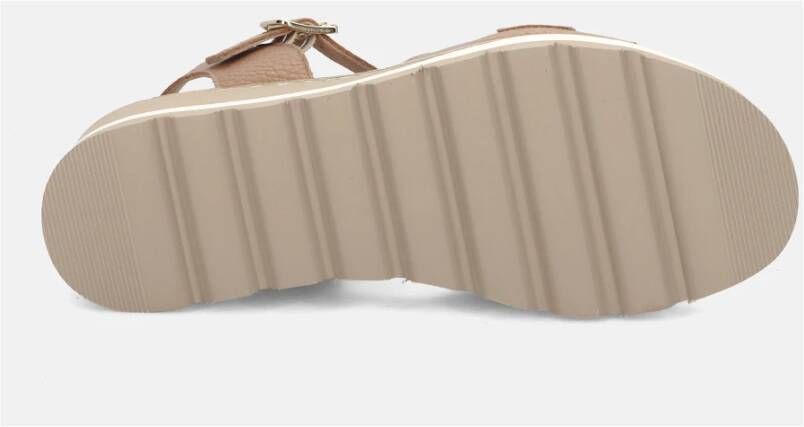 Sangiorgio Bruine leren sandaal Comfort en stijl