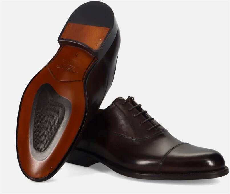 Sangiorgio Donkerbruine Leren Oxford Schoenen