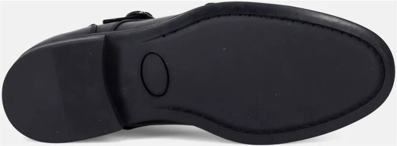 Sangiorgio Elegante Italiaanse Handgemaakte Zwarte Schoenen