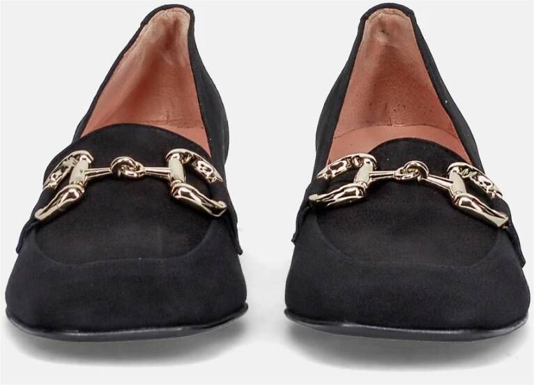 Sangiorgio Elegante zwarte suède schoenen met vierkante neus Zwart Dames