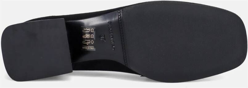 Sangiorgio Elegante zwarte suède schoenen met vierkante neus Zwart Dames