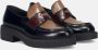 Sangiorgio Geborsteld leren mocassin schoenen Multicolor Dames - Thumbnail 2