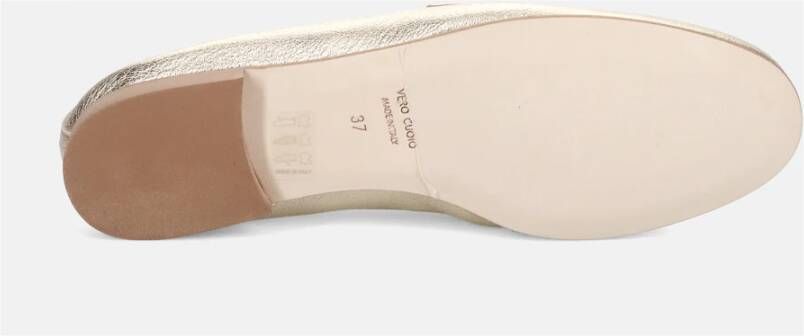 Sangiorgio Gouden leren mocassin schoenen