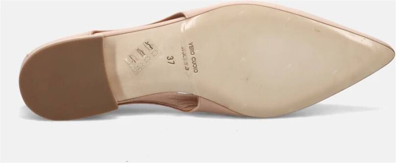 Sangiorgio Poeder Platte Schoenen Gouden Metalen Accessoire Pink Dames