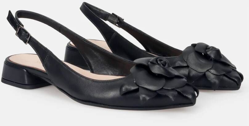 Sangiorgio Zwarte platte schoenen elegante ballerinas Black Dames