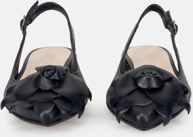Sangiorgio Zwarte platte schoenen elegante ballerinas Black Dames