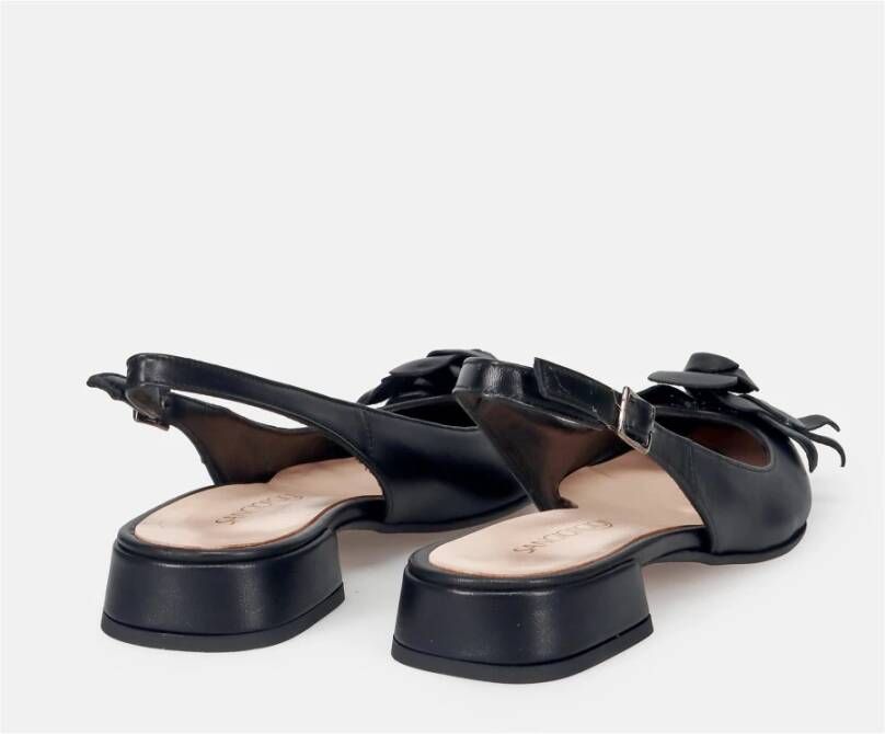 Sangiorgio Zwarte platte schoenen elegante ballerinas Black Dames