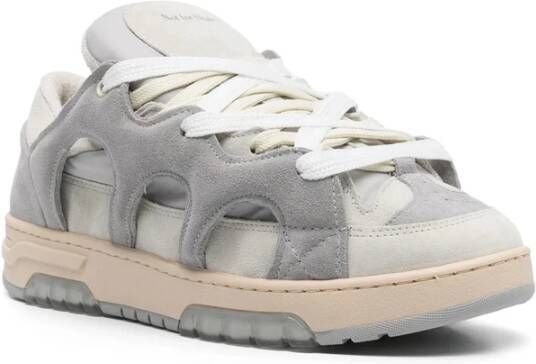 Santha Grijze Vetersneaker met Logopatch