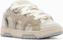 Santha Stijlvolle witte sneakers met mesh en suède Beige - Thumbnail 8