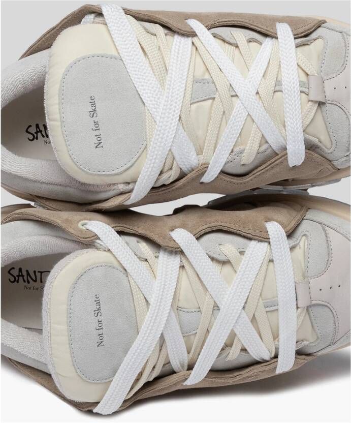 Santha Italiaans Vakmanschap Nylon en Suède Sneakers