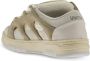 Santha Stijlvolle witte sneakers met mesh en suède Beige - Thumbnail 3