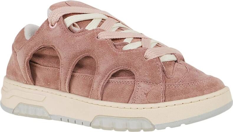 Santha Roze & Paarse Sneakers Trendy Stijl Pink Dames