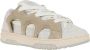 Santha Stijlvolle witte sneakers met mesh en suède Beige - Thumbnail 5