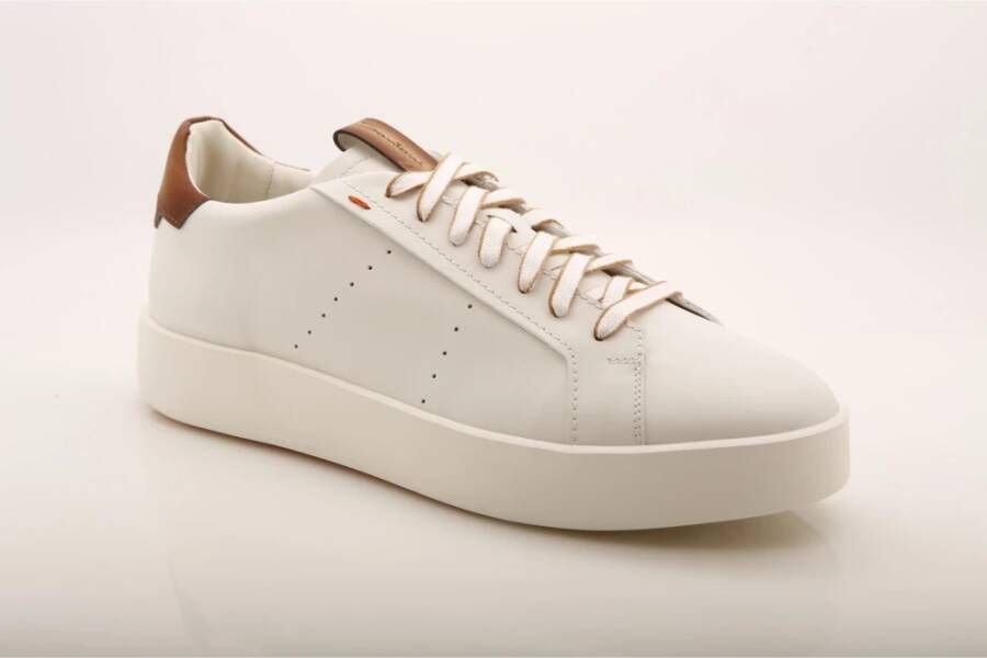 Santoni 21303 Men's Shoes White Heren