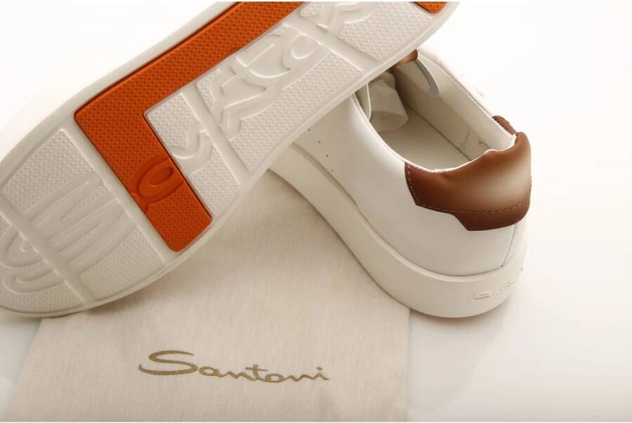 Santoni 21303 Men's Shoes White Heren