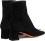 Santoni Sculpturale Suède Enkellaars met Middelhak Zwart Dames - Thumbnail 3
