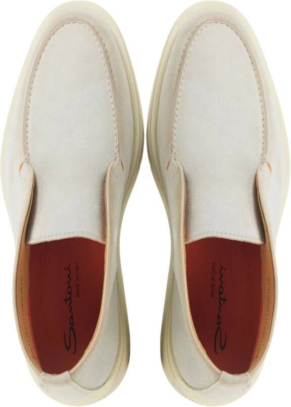 Santoni Beige Instapschoenen Beige Heren