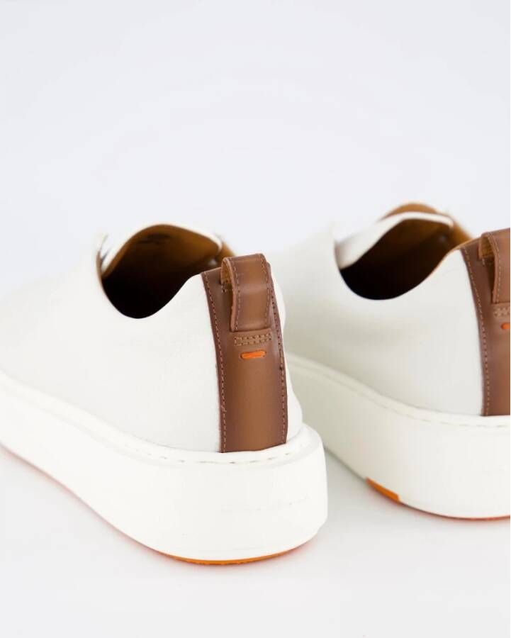 Santoni Beige Overwinning Sneaker voor Dames