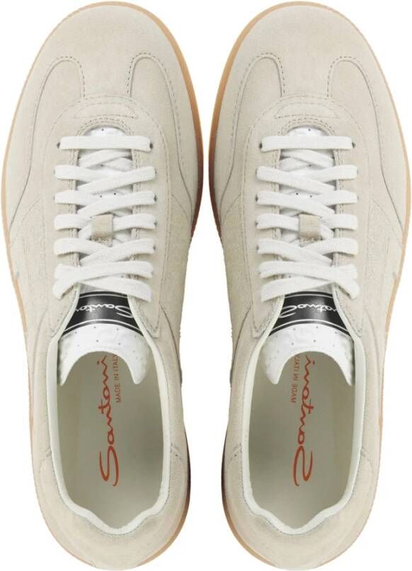 Santoni Beige Sneakers Stijlvol en Comfortabel Beige Heren