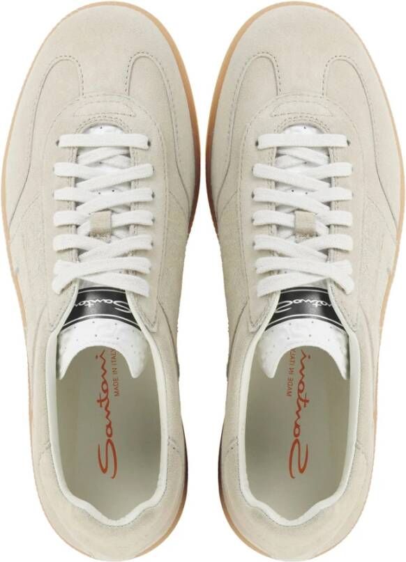 Santoni Beige Sneakers Stijlvol en Comfortabel Beige Heren