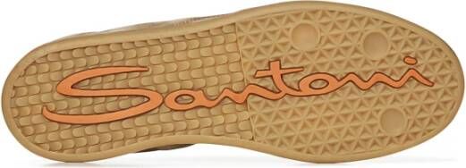 Santoni Beige Sneakers Stijlvol Ontwerp Comfortabele Pasvorm