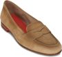 Santoni Beige Suède Penny Slot Loafers - Thumbnail 2
