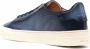 Santoni Blauwe Handgemaakte Geperforeerde Leren Sneaker Blue Heren - Thumbnail 9