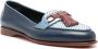 Santoni Blauwe Gevlochten Kwast Loafers Blue Dames - Thumbnail 2