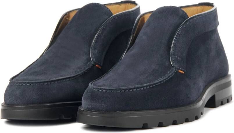 Santoni Blauwe Instapschoenen Blue Heren