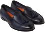 Santoni Blauwe Leren Instappers Blue Heren - Thumbnail 2