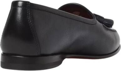 Santoni Blauwe Leren Instappers Blue Heren