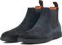 Santoni Blauwe Leren Laarzen Blauw Heren - Thumbnail 2