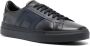 Santoni Blauwe Leren Veterschoenen Blue Heren - Thumbnail 3