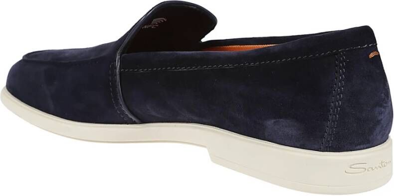 Santoni Blauwe Malibu Loafers Blue Heren