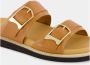 Santoni Bruin Leren Gespte Sandalen - Thumbnail 2