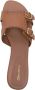 Santoni Bruin Leren Slip-On Sandalen met Gesp - Thumbnail 2