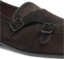 Santoni Bruin Suède Dubbele Gesp Loafer - Thumbnail 2