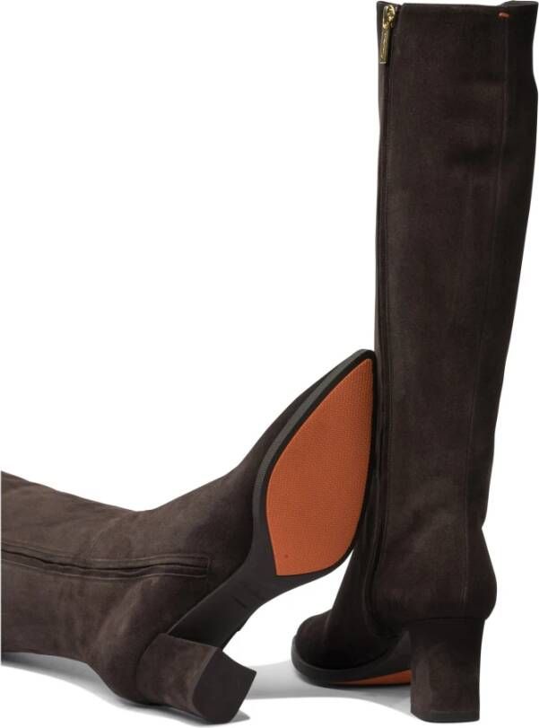Santoni Bruine Enkellaarzen met Stijlvolle Touch
