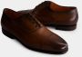 Santoni Bruine Gepolijste Leren Veterschoenen - Thumbnail 2