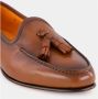 Santoni Bruine leren kwastloafer - Thumbnail 2