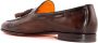 Santoni Bruine leren loafer met kwastjes - Thumbnail 2