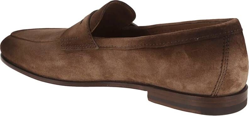 Santoni Bruine Loafer Schoenen voor Mannen