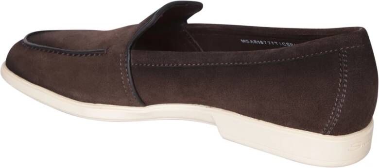 Santoni Bruine Loafer Schoenen voor Mannen Brown Heren