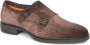 SANTONI Nette Schoenen Heren Sue 2gespschoen Maat: 11 Materiaal: Suède Kleur: Bruin - Thumbnail 4