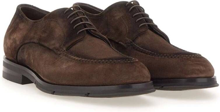 SANTONI Veterschoenen Heren Justin 18567 Maat: 41 5 Materiaal: Suède Kleur: Bruin - Foto 2