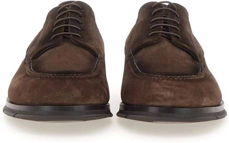 SANTONI Veterschoenen Heren Justin 18567 Maat: 41 5 Materiaal: Suède Kleur: Bruin - Foto 3