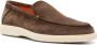 Santoni Bruine suède loafers met amandelvormige neus Brown Heren - Thumbnail 5