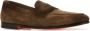 Santoni Bruine Suède Carlos Loafers - Thumbnail 2