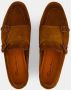 Santoni Bruine Suède Dubbele Gesp Loafers - Thumbnail 2