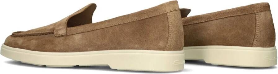 Santoni Bruine Suède Instappers voor Dames Brown Dames